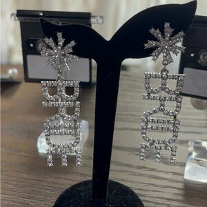 Silver Bridal Earrings